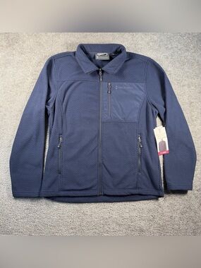 Free Country Brick Fleece Jacket Men’s XL Navy Super Softshell Light Performance